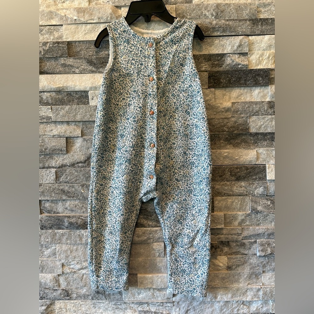 Zara Blue Floral Romper size 18-24 months
